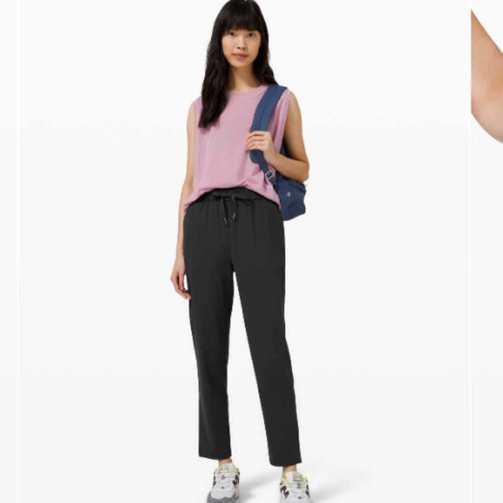 Lululemon Athletica Black Pants with Relaxed Fit and Soft Material